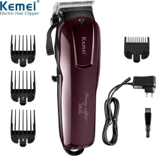 Kemei Professional Hair Clipper Men Electric Hair Trimmer Shaver Hair Shaving Machine Hair Cutting Beard Electric Razor KM 2600