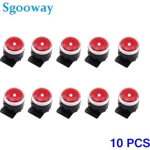 Sgooway 5v 12V wired siren 10 pieces 120 db for alarm system Free shipping