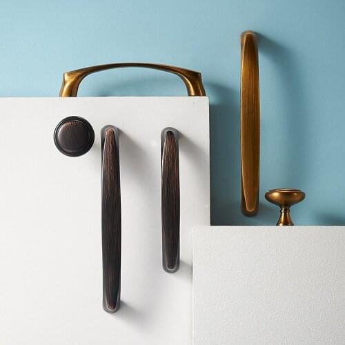 Retro Zinc Alloy Cupboard Door Handle Wardrobe Drawer Solid Pulls Wine Cabinet Door Knob Furniture Hardware Accessories