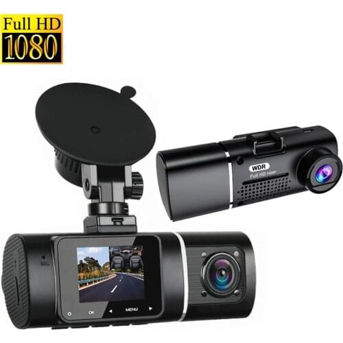 Front Dash Camera Car DVR 2 Cam Video Recorder Dual Lens Full HD 1080P 170 Degree Dashcam Night Vision Parking Monitor Black Box