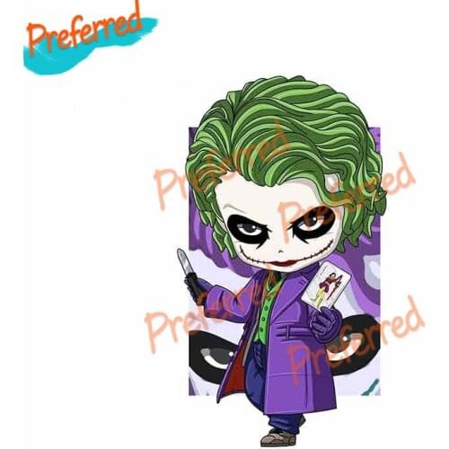 Waterproof Car Stickers for Cartoon Joker Helmet Motorcycle Sunscreen Vinyl JDM Bumper Trunk Truck Graphics Die Cutting