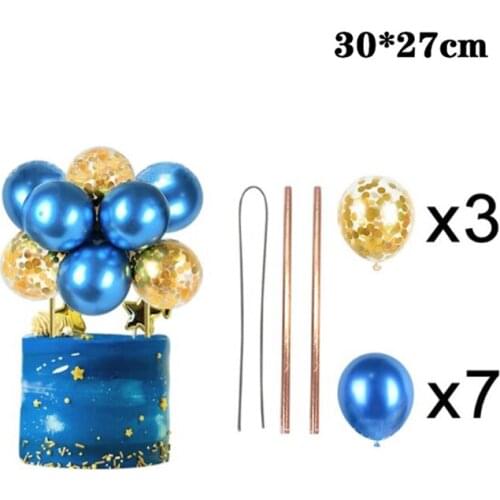 10pcs 5Inch Metal Balloon Cake Topper Cloud Shape Confetti Balloons For Birthday