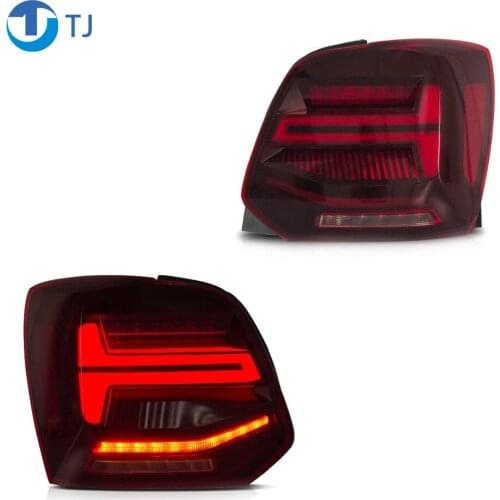 Taillights Assembly For Volkswagen Polo 2011-2017 Red with Turn Signal Reverse LED DRL Lights Manufacturer Wholesales