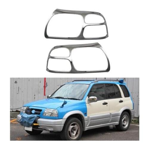 For Suzuki Vitara Grande Escudo 2.0 1998-2005 Head Light Lamp Cover Trim Frame Protector Sticker Car Styling Accessory 2PCS