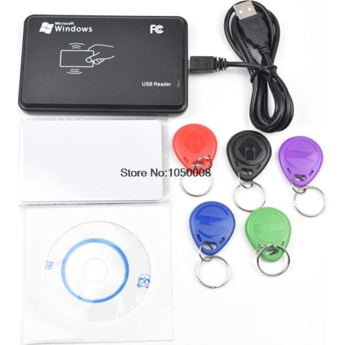 125khz RFID ID EM Card Reader & Writer&Copier/Duplicator ( T5557/ EM4305)with 10pcs Key Tag Card for Access Control
