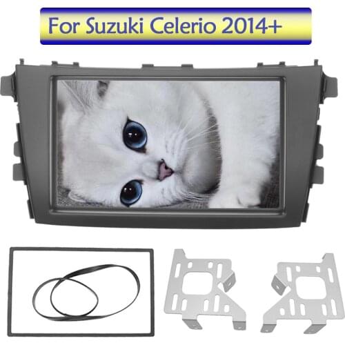 2 Din Radio Fascia For SUZUKI CELERIO 2014~2015 DVD Player Adapter Panel Frame Dash GPS Nevigation installation Double Din Frame