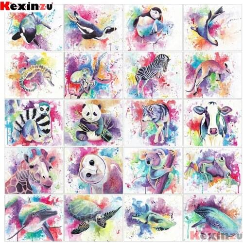 KEXINZU 5D DIY Diamond Embroidery Owl Cross Stitch Full Square Round Drill Diamond Painting Animal Mosaic Panda Home Decor S5455