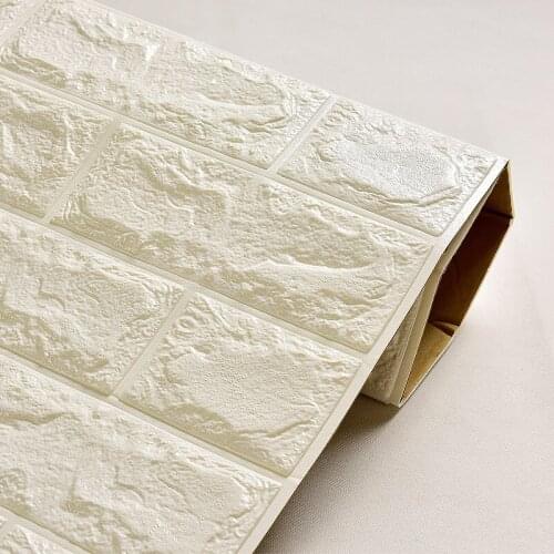 Beibehang 2pcs embossed three-dimensional foam brick wall stickers kindergarten waterproof foam stickers self-adhesive wallpaper