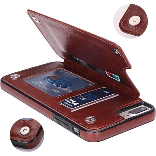 Retro PU Flip Leather Case For iPhone 12 Mini 11 Pro Max XS Multi Card Holder Phone Cases For iPhone X 6 6s 7 8 Plus SE 2 Cover