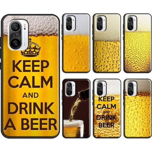 Keep calm drink bear wine Pattern For POCO X3 M3 F2 Pro Case For Xiaomi Mi 10T 9T Pro Note 10 Lite A2 Mi 11 A3 Phone Coque