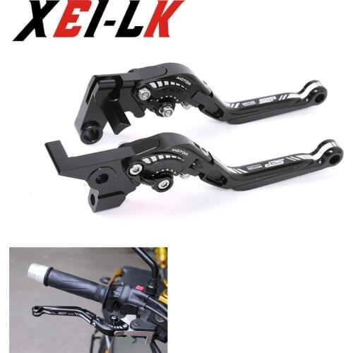 CNC Folding Brake Clutch Levers For Yamaha MT-09 MT 09 FZ-07 FZ 07 Handlebar Hand Grips 8 Color