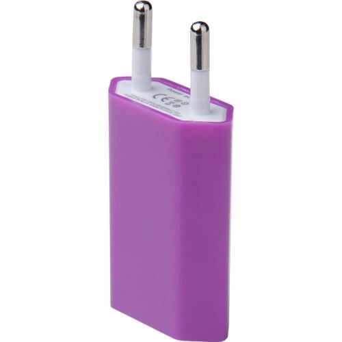 EU Plug Colorful Charging Head Explosion-proof Charger Head for iPod iPhone Sony Digital Devices
