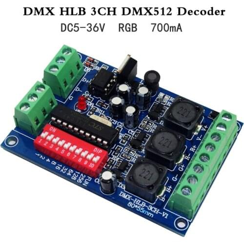 Constant Current 700ma High-power 3CH RGB dmx Controller,drive ,DMX512 decoder For led floodlight LED Wall washer lamp