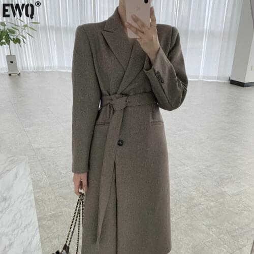 EWQ Women's Coats With A Belt
