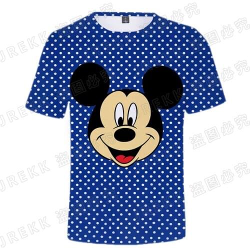 Mickey Mouse 3D T Shirt Men Women Children Disney Cartoon Anime Printed T-shirt Summer Short Sleeve Boy Girl Kids Tops Cool Tee
