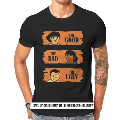Captain Tsubasa The Good The Bad The Ugly T Shirt Vintage Male Alternative Top Quality Tshirt Large Crew Neck Streetwear