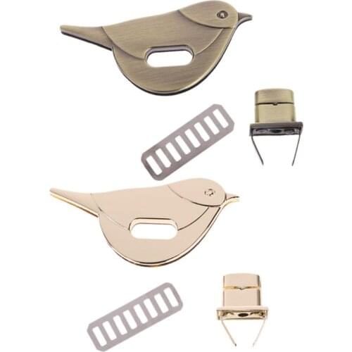 Hot Sell Bird Shape Clasp Turn Lock Twist Locks Metal Hardware For DIY Handbag Bag Purse