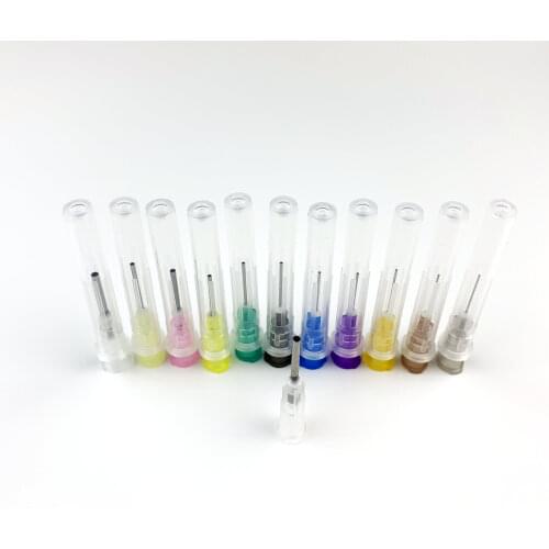 Adhesive Glue Liquid Dispensing Needle Blunt Tips 1/2inch WITH CAPS