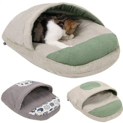 Cat Bed Cat Sleeping Bag For Small Dogs Pet Sofas Mat Winter Warm Cat House Small Pet Bed Puppy Kennel Nest Cushion Pet Products