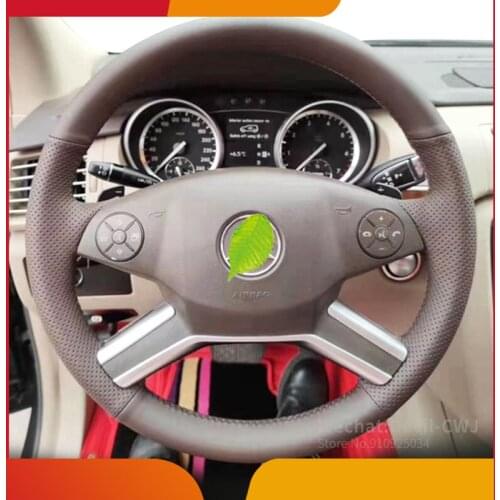 Alcantara leather steering wheel cover For Mercedes-Benz M-Class GL450-Class ML320 ML350 ML400 ML300 GL350 ML500 Car Accessories
