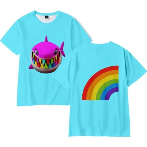 Summer 3D 6IX9INE Summer T-shirt Men Women Tops Casual Hip Hop Kids t shirt Fashion 3D Print shark Boys girls light blue t-shirt