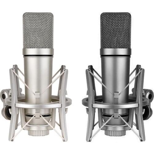 New 25mm Capsules studio Sound Recording condenser microphone with Microphone Shock Mount For Computer Vocal Gaming Microphone