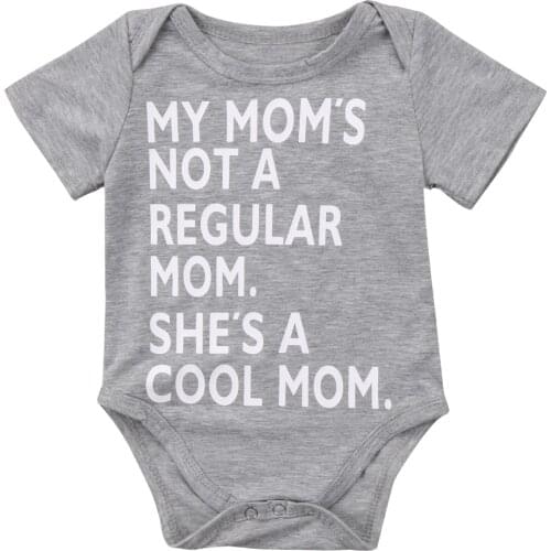 Cute Kids Newborn Infant Baby Girl Boy Rompers Short Sleeve Letter Print Playsuit Jumpsuit Outfits Summer Cotton Clothes Sunsuit