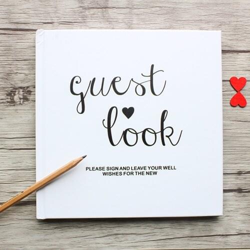 Personalized White Wedding Guest Book Alternatives,Custom Bride Grooms Name Wedding Date Guest Book Sign In Ideas,Wedding Photo