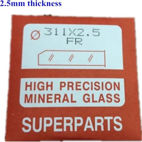 Flat Round Mineral Glass Watch Crystal Assortment 2.5mm Thick 200 Pieces