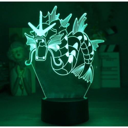 Bedside Desk Lamp 3D Illusion Night Light LED Acrylic Nightlight Bluetooth Base Room Roaring Dragon Decor for Kids Gift