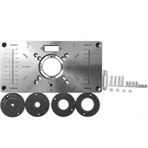 Professional Aluminium Router Table Insert Plate Woodworking Benches Wood Router Trimmer Models Engraving Machine Hand Tools