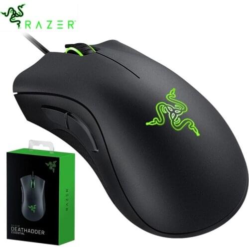 Original Razer DeathAdder Essential Wired Gaming Mouse Mice 6400DPI Optical Sensor 5 Independently Buttons For Laptop PC Gamer
