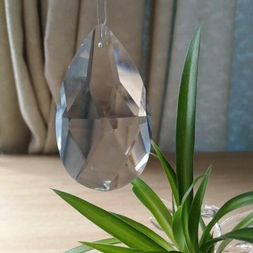 Clear 10pcs 76mm Crystal hanging Lighting Pendants glass Chandelier feng shui lighting parts decor wedding dress home party