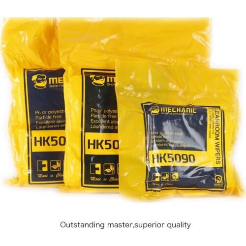 HK5090 High-Quality Touch Screen Cleanroom Wipers Microfiber Anti Static Non Dust Cloth for Mobile Phone Pad Tablet Camera Lapto