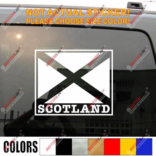 Scotland Flag lettering Scottish Decal Sticker Car Vinyl pick size color