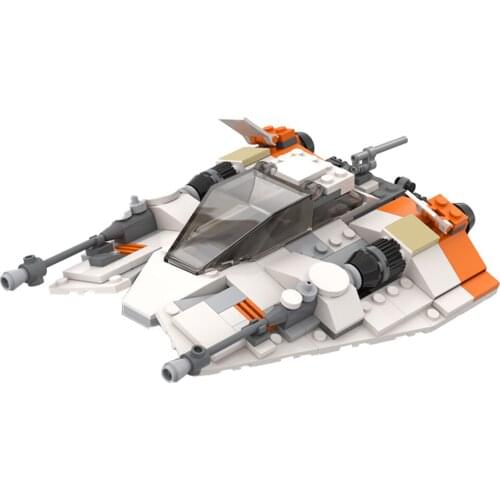 Snowspeeder Snowfield Aircraft Minifig T-47 Plan Version Space Wars Building Block Bricks MOC Edition Model Toys Gifts