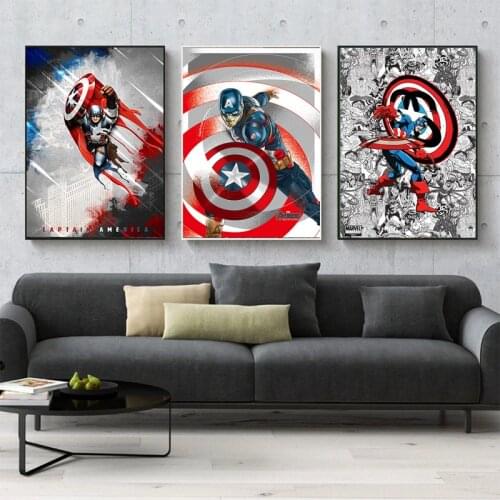 Marvel TV Series Superhero Anvengers Canvas Painting Captain America Posters and Prints Abstract Wall Art Picture for Home Decor