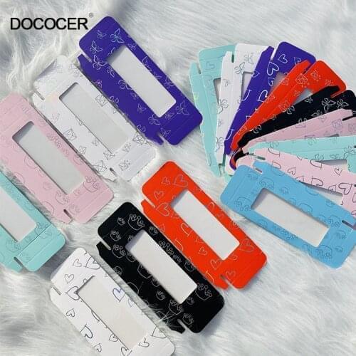 DOCOCER wholesale 50 pcs paper false eyelash packaging box lash boxes packaging custom logo faux cils 25mm mink eyelashes