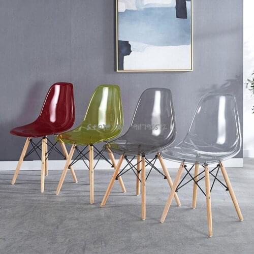 Thickened plastic sitting chair home backrest adult bedroom room makeup small stool Nordic simple dining chair
