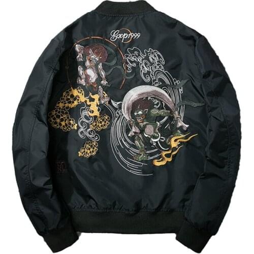 MA-1Military Winter Bomber Jacket Men Embroidery Cotton Padded Autumn Warm Pilot Coat Streetwear Jackets Baseball Coats Clothing