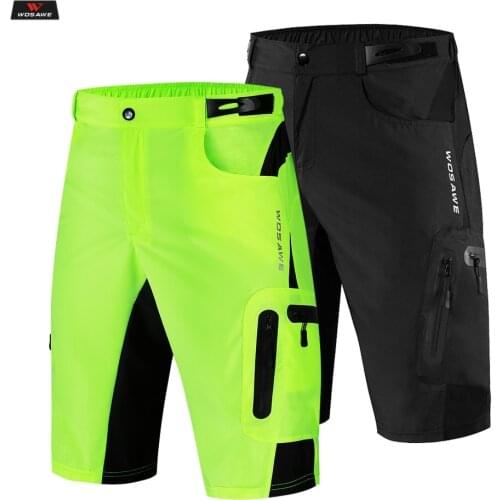 WOSAWE Motocross Shorts Reflective Mountain Bike Shorts Bicycle Downhill Riding MTB Shorts Breathable Motorcycle Running Shorts