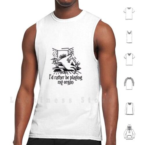 Funny Cartoon Of Organist Tank Tops Vest Sleeveless Organist Organ Orgel Orgue Pipe Organ Organo Music Musical Instrument