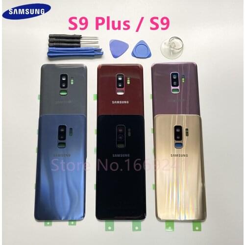 Replacement Housing Rear Panel Battery Glass Back Door Cover Parts For Samsung Galaxy S9 G960 G960F & S9+ Plus G960 G960F + Tool