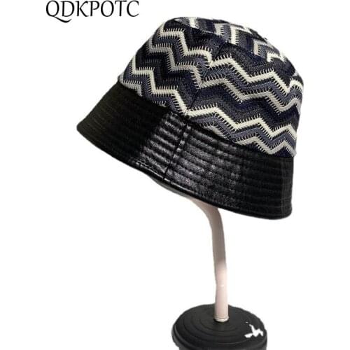 2021 Hat New Spring Summer Fashion Women Hollow Out Weave Bucket Hats Retro Elegant Shade Sun Protection Basin Cap QDKPOTC