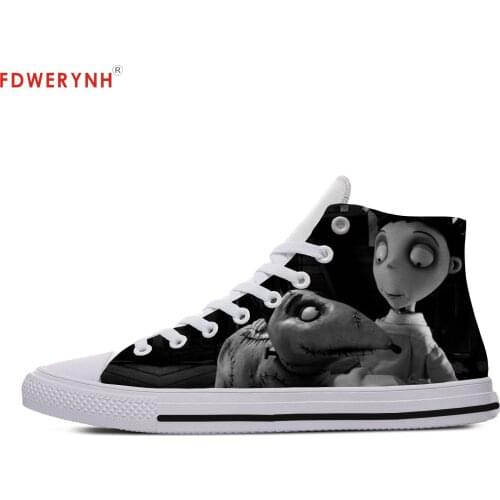 Womens Customized Casual Canvas Shoes Cute For Frankenweenie High Top Shoes Independent Design Women Breathable Custom Shoes