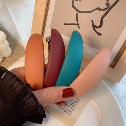 Geometric Print French Hair Barrettes AWAYTR Ponytail Hair Clips Hairpins Accessories Vintage Moon Shaped Women Hair Jewelry