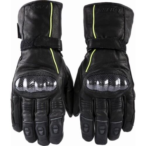 Winter warm LAFIRE waterproof motorcycle gloves leather carbon fiber locomotive windproof touch screen Motorbike riding gloves