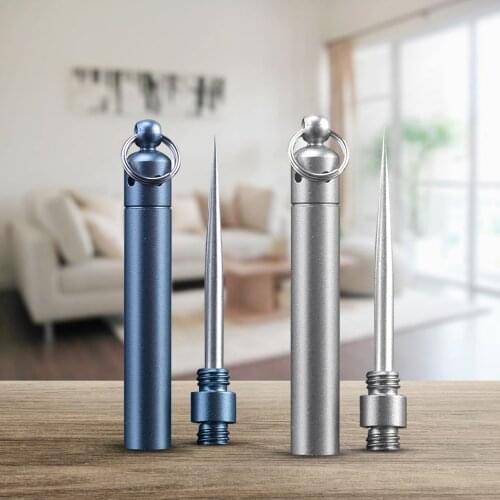 Stainless Steel Toothpick Aluminum Metal Toothpick Holder Decorative Portable Travel Container With Reusable Food Fruit Picks