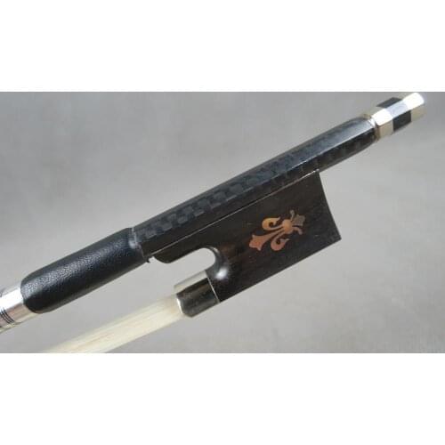 1pcs Beautiful class plaid black Carbon fiber violin bow 4/4 #5821