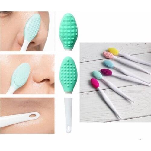 1PC Silicone Face Cleansing Brush Effective Nose Exfoliator Blackhead Acne Removal Soft Deep Cleaning Brush Face Care Tool